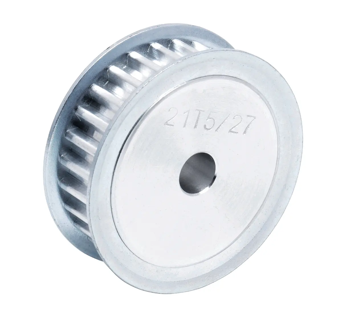 Produktfoto 1 von RS PRO Aluminium Zahnriemenscheibe 10 mm, 27 Zähne / Teilung 5 mm, Bohrung 8 mm