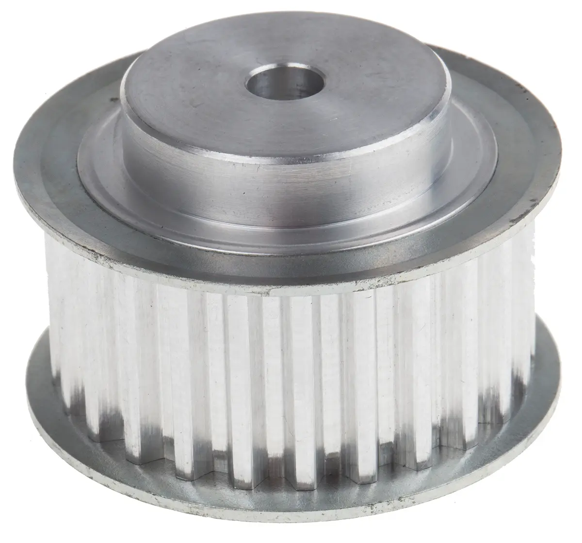 Produktfoto 1 von RS PRO Aluminium Zahnriemenscheibe 16 mm, 25 Zähne / Teilung 5 mm, Bohrung 6 mm
