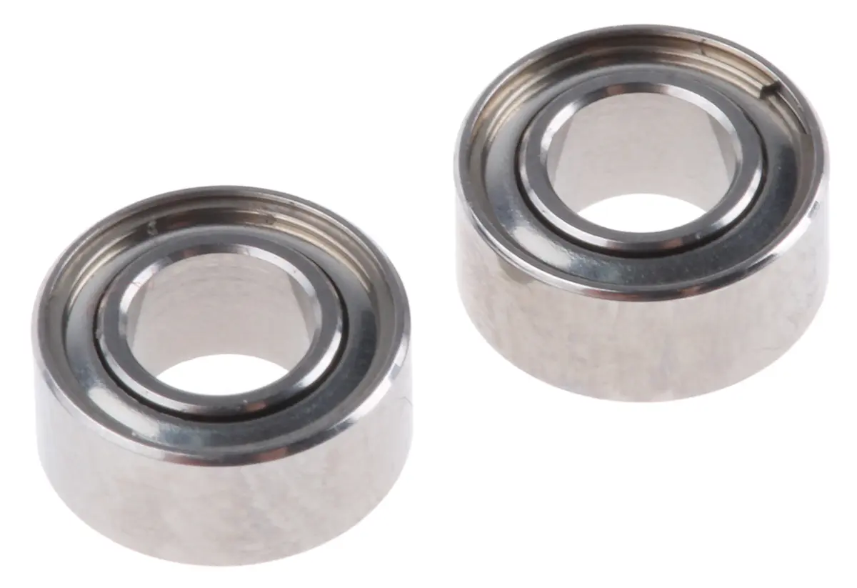 NMB 1-reihig Kugellager glatt, Innen-Ø 3.17 mm / Außen-Ø 6.35 mm Außen-ø , Breite 2.76 mm
