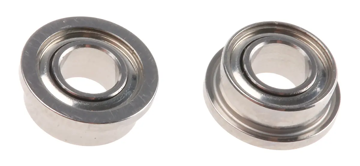NMB 1-reihig Kugellager mit Flansch, Innen-Ø 3.17 mm / Außen-Ø 6.35 mm Außen-ø , Breite 2.76 mm 7.51 mm