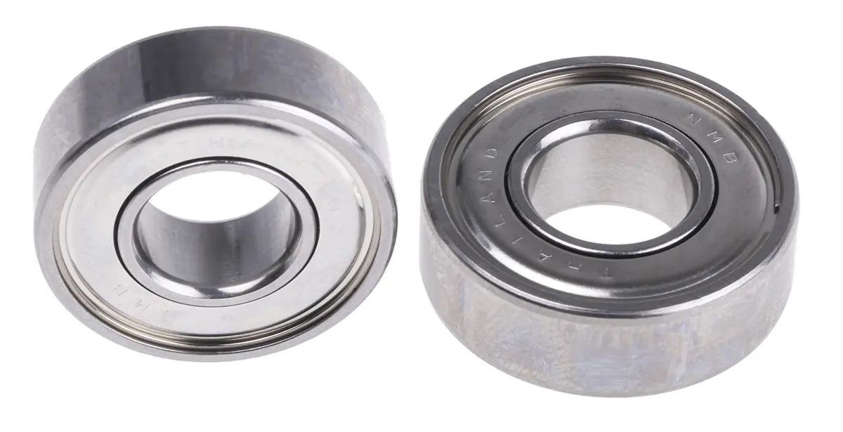 Produktfoto 1 von NMB 1-reihig Kugellager glatt, Innen-Ø 9.52 mm / Außen-Ø 22.22 mm Außen-ø , Breite 7.13 mm