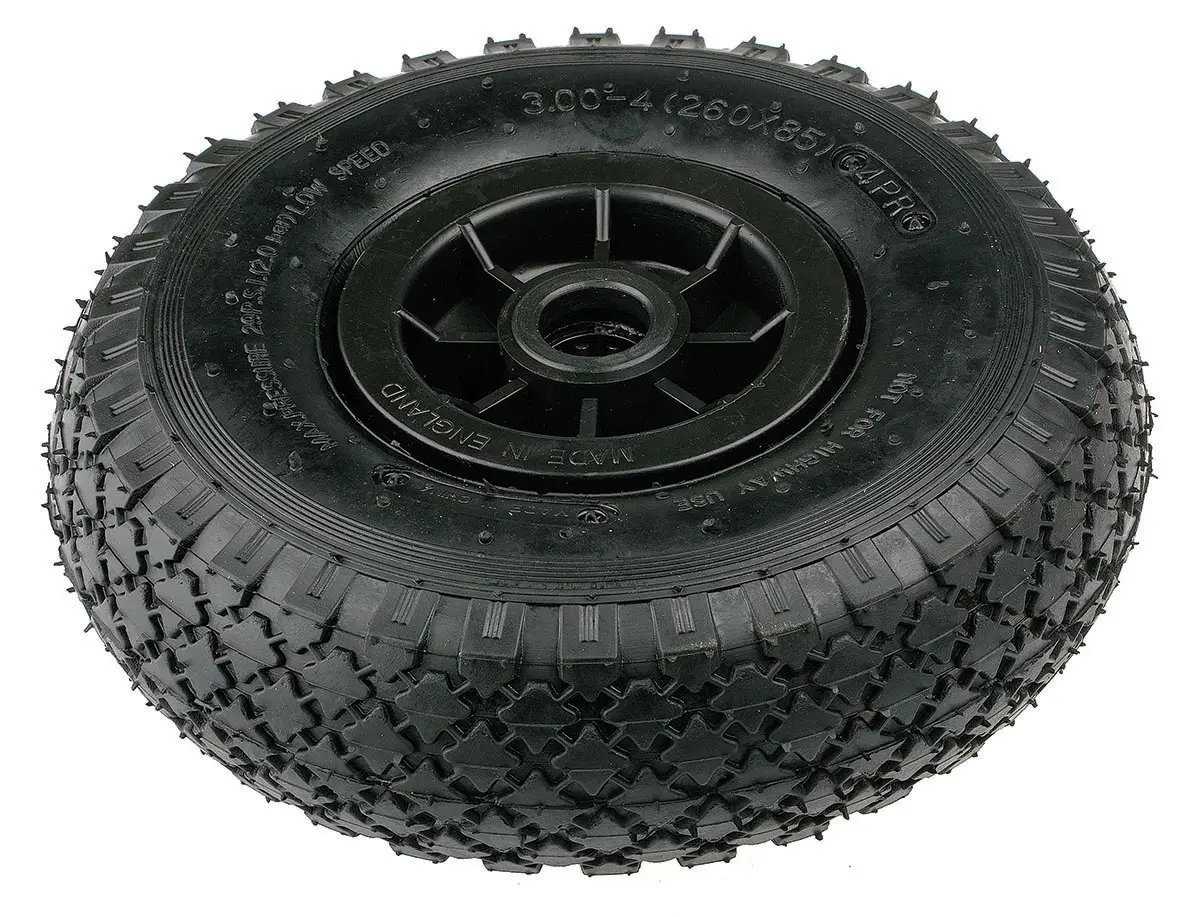 Produktfoto 1 von Guitel Hervieu Rollwagenrolle Schwarz, Mat. Gummi, 120 kg Ø 260 mm, B. 87 mm