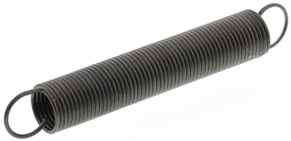Produktfoto 1 von RS PRO Verlängerungsfeder Stahl L.: 47.6 mm x Aussenø 7 mm Außen-ø , Draht ø 0.63 mm 12.2 N Federhärte 0.11 N/mm