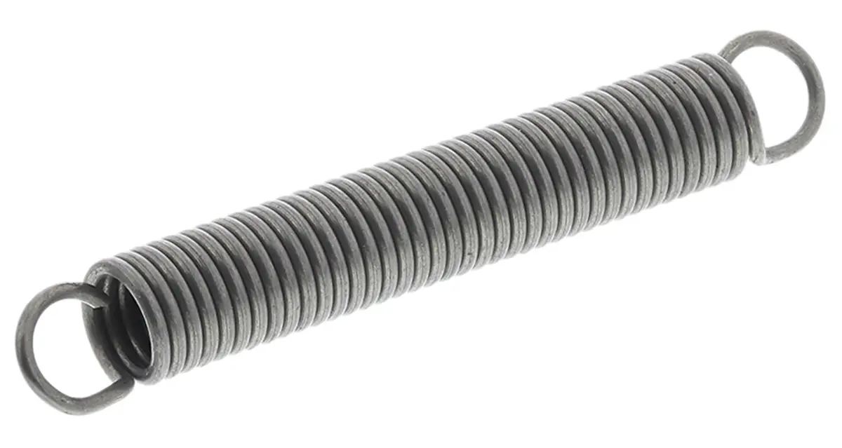 Produktfoto 1 von RS PRO Verlängerungsfeder Stahl L.: 34.5 mm x Aussenø 5 mm Außen-ø , Draht ø 0.7 mm 22.6 N Federhärte 0.77 N/mm