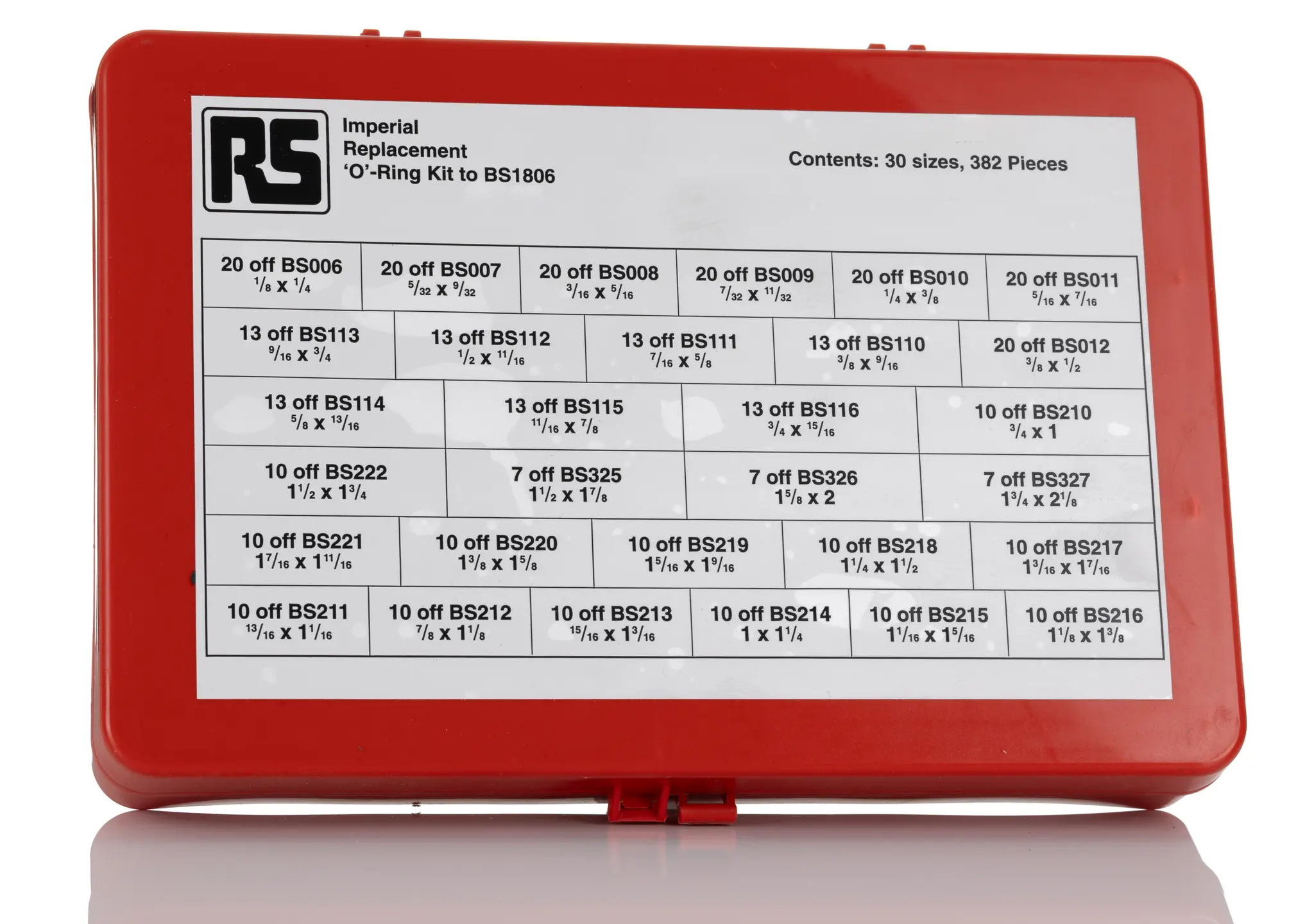 Produktfoto 1 von RS PRO Viton O-Ring-Satz, Dichtungsring ,Gummidichtung