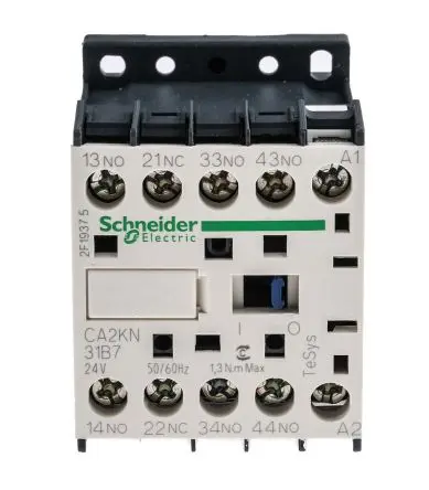 Produktfoto 1 von Schneider Electric TeSys K Schütz 24V ac-Spule, 4-polig, 690V ac / 10 A 24V 3 Schließer, 1 Öffner Elektromagnetischer