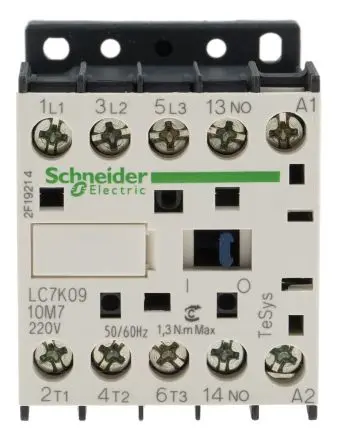 Produktfoto 1 von Schneider Electric TeSys K Schütz 230V ac-Spule, 3-polig, 690V ac / 9 A 24V 4 kW 3 Schließer Motorsteuerung,