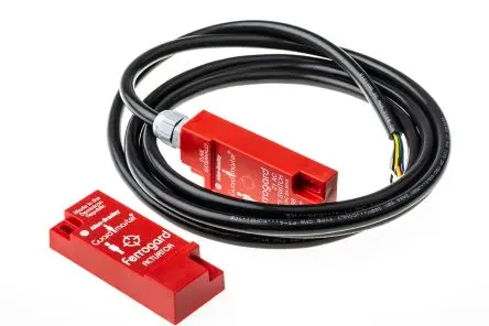 Produktfoto 1 von Guardmaster 440N Magnetisch 2-m-Kabel Berührungsloser Sicherheitsschalter 250 aus Kunststoff, 2 Öffner, Magnetisch