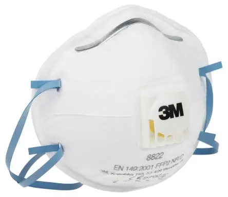 Produktfoto 1 von 3M 8000 Einweggesichtsmaske FFP2 EN 149:2001 + A1:2009 Weiß 10 pro Paket Stück