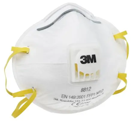 Produktfoto 1 von 3M 8000 Einweggesichtsmaske mit Ventil FFP1 EN 149:2001 + A1:2009 Weiß 10 pro Paket Stück