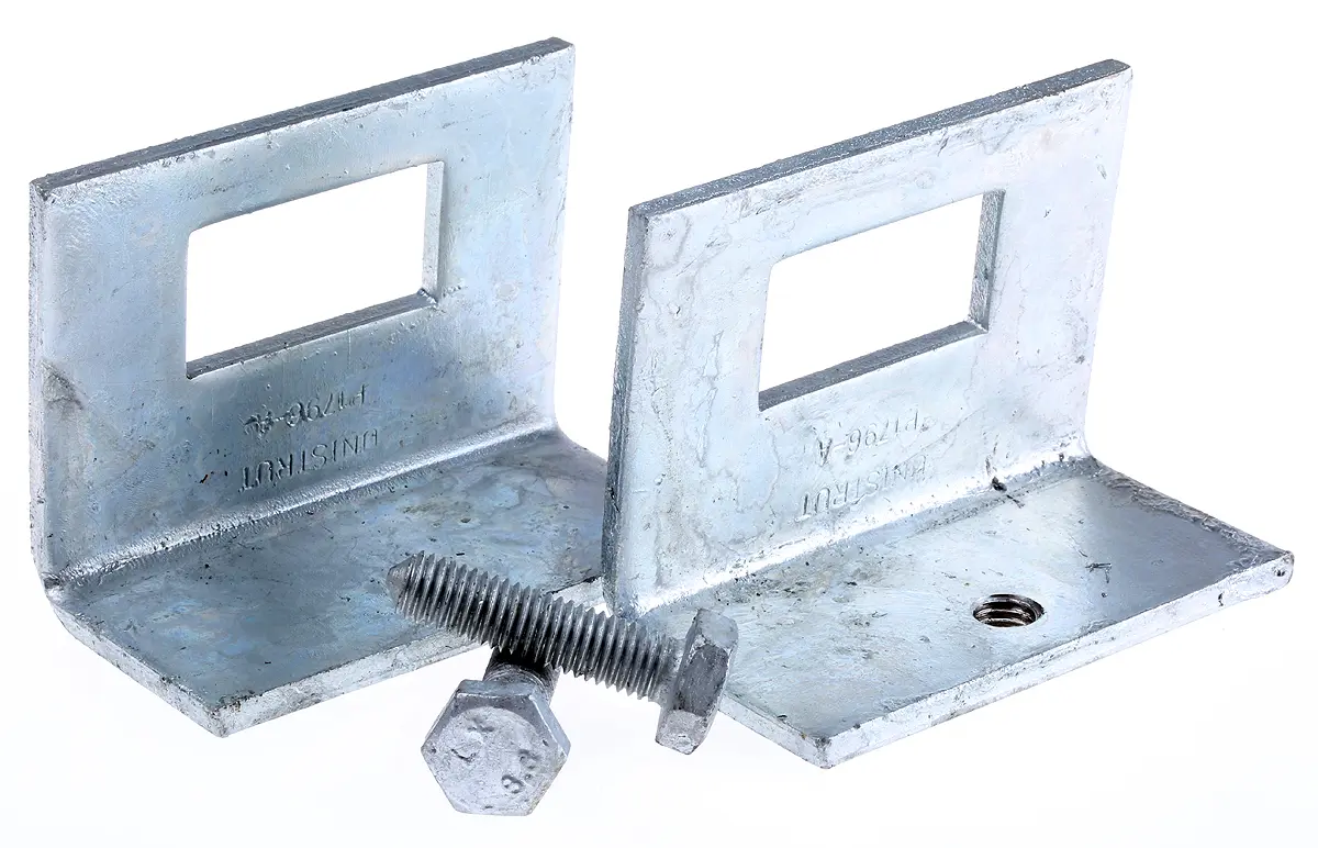 Produktfoto 1 von Unistrut Trägerklemme, Fensterbügel, Stahl, passend für Kabelkanalgröße 21 x 21mm
