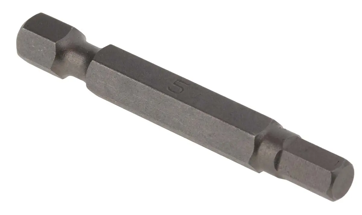 Produktfoto 1 von RS PRO 0.25 mm 5 mm Sechskant Schraubbit, Sechskant, aus CrMo-Stahl, 1-teilig, 50 mm