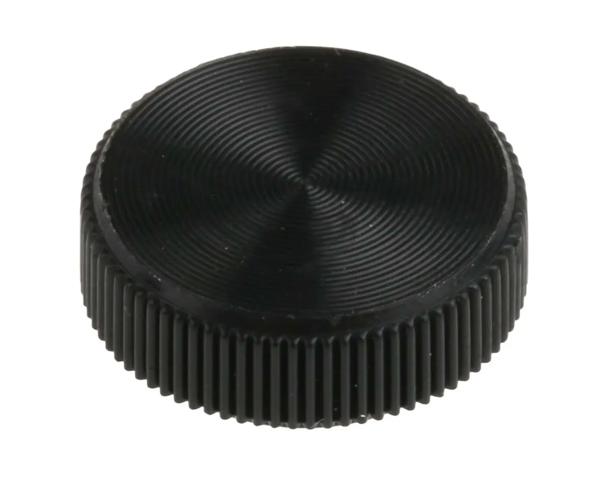 Produktfoto 1 von RS PRO Feststellschraube Schwarz Acetal x 5 mm Gerändelt, mit Schraubanschlussklemme Ø 13 mm