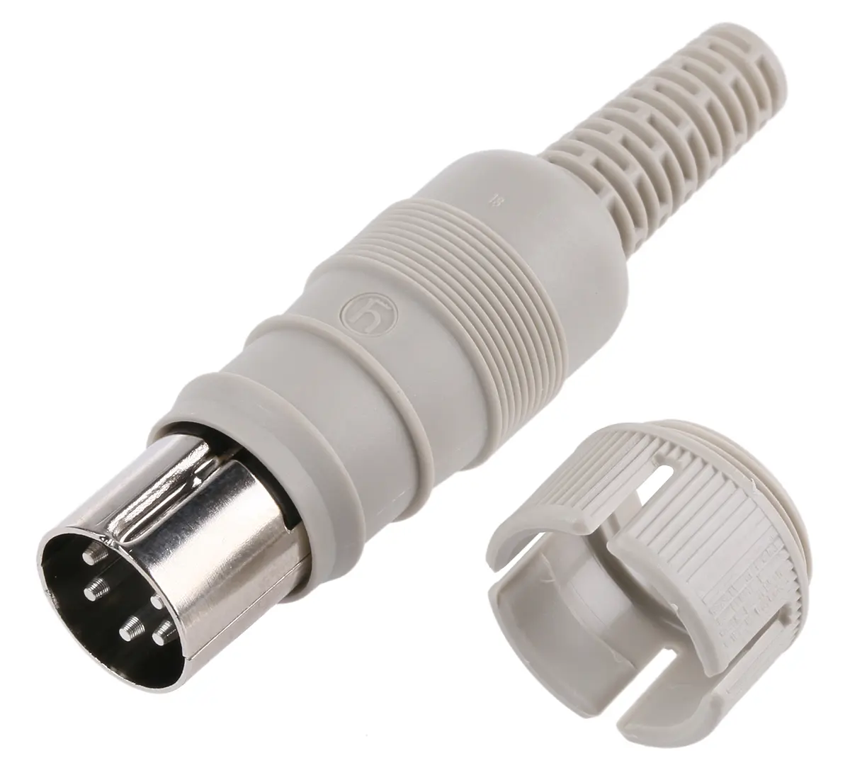 Produktfoto 1 von Hirschmann MAS M16 DIN-Stecker Gerade 5-polig, DIN EN 60 130 09, 34 V ac/dc 4A IP30 Kabel Stecker