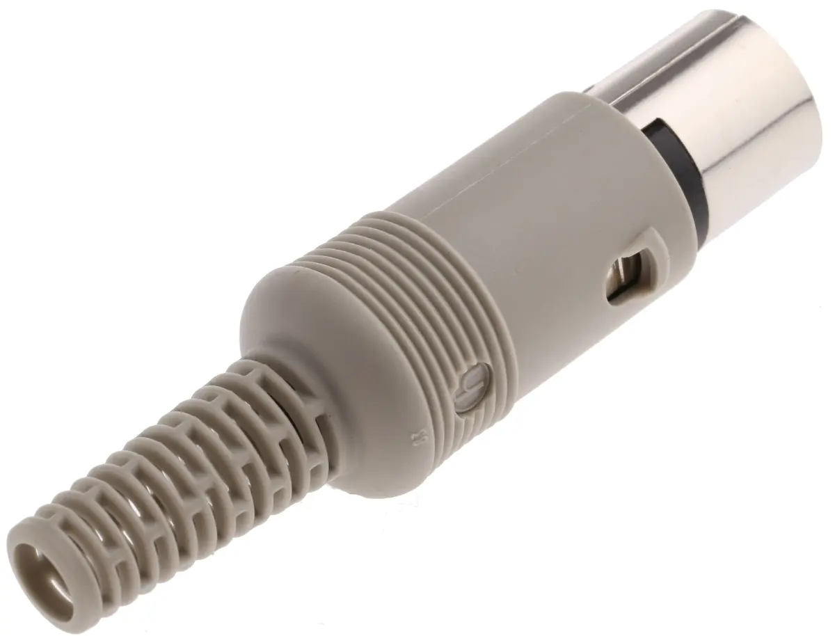 Produktfoto 1 von Hirschmann MAS Miniature DIN-Stecker Gerade 8-polig, DIN 41524, 34 V ac/dc 4A IP30 Kabel Stecker