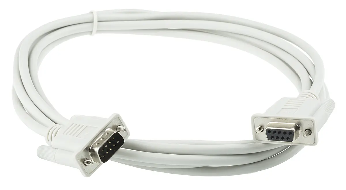 Produktfoto 1 von Roline Serielles Kabel / D-Sub, 9-polig Stecker / DB9 Buchse, 3 m Polyvinylchlorid, Grau, No