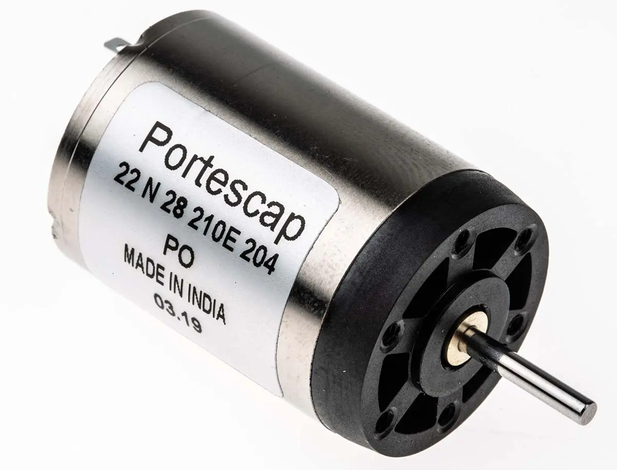 Produktfoto 1 von Portescap 22N28 Servomotor mit geringer Trägheit Gleichstrommotor bis 7.3 mNm, 12 V / 3.8 W, 5900 rpm, Wellen-Ø 2 mm, 22