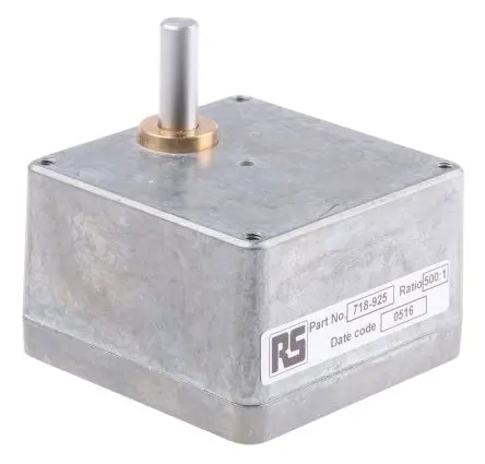 Produktfoto 1 von McLennan Servo Supplies 500:1 Stirnradgetriebe Getriebe / 6 Nm, Schaft-Ø 8 mm, 56 mm x 41 mm x 66mm
