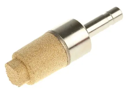 Crouzet 81 Pneumatischer Schalldämpfer aus Bronze 8 bar, Schnappverschluss, Steckverbinder, Steckbar