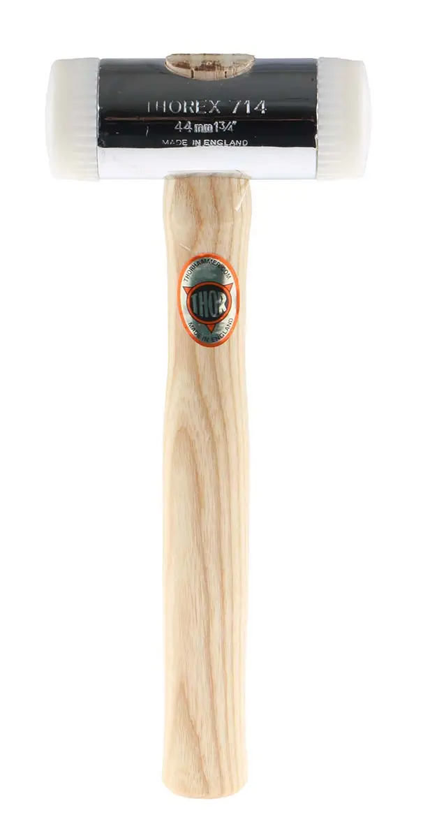Produktfoto 1 von RS PRO Nylon Schonhammer, Zink verchromt Schlagflächen austauschbar, Ø 44 mm