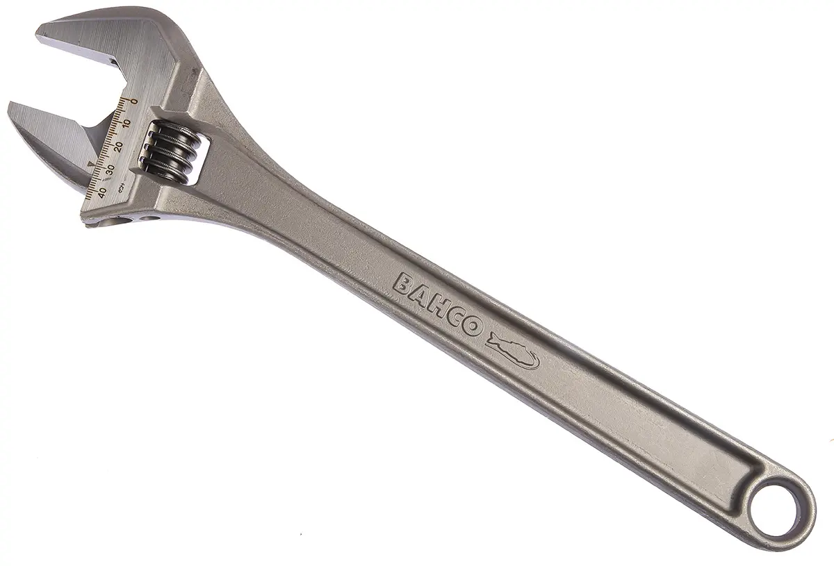 Produktfoto 1 von Bahco Schraubenschlüssel Rollgabelschlüssel Nicht parkend, Metall Griff, Backenweite 44 mm, / Länge 380 mm