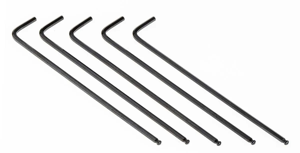Produktfoto 1 von RS PRO metrisch  Innensechskant-Schlüssel, 5-er Satz 2.5mm L-Form lang