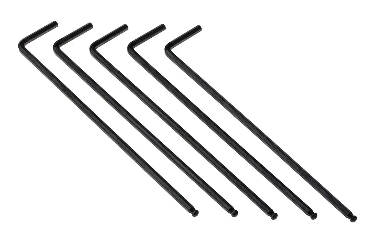 Produktfoto 1 von RS PRO metrisch  Innensechskant-Schlüssel, 5-er Satz 3mm L-Form lang