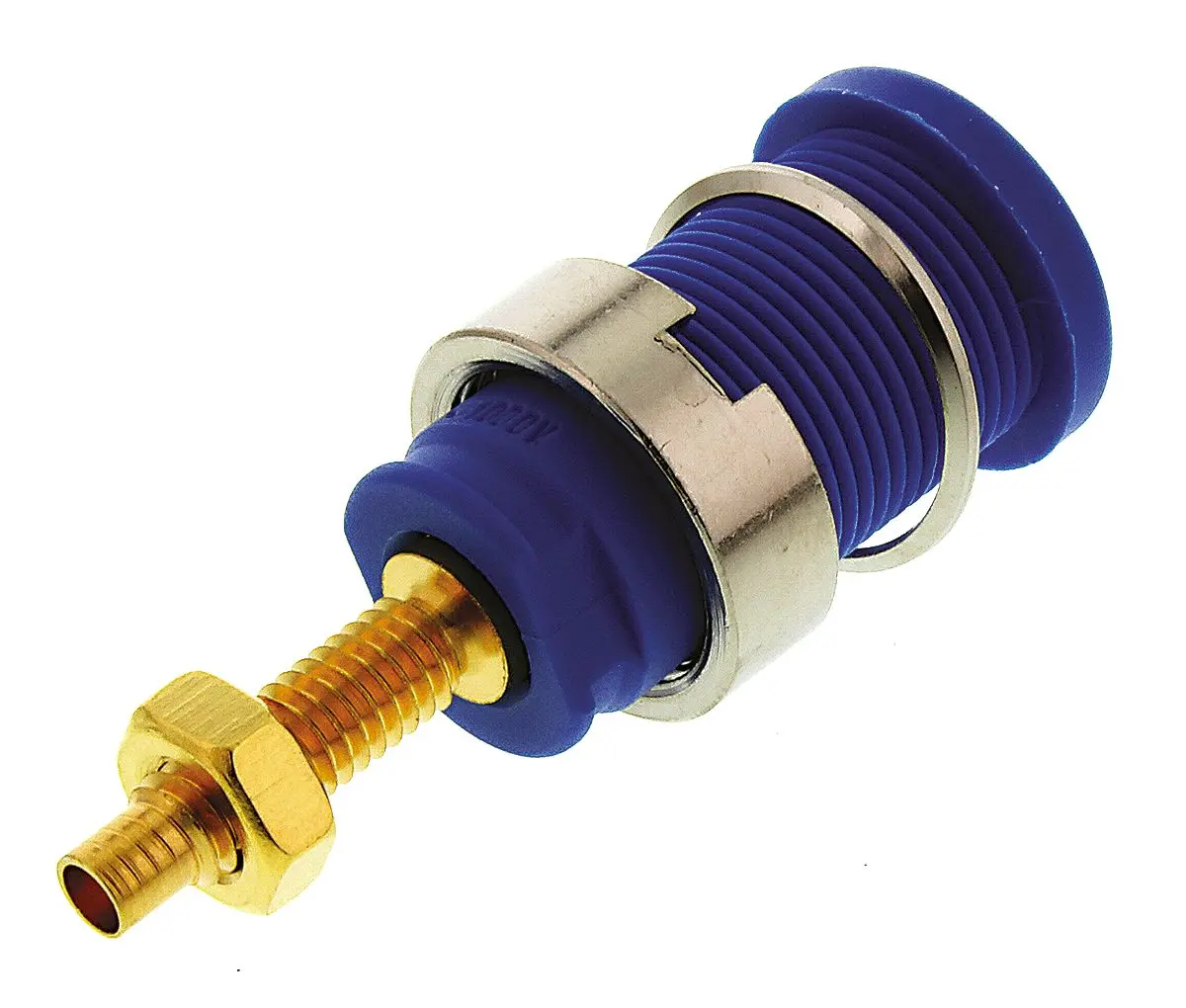 Produktfoto 1 von Hirschmann Test & Measurement 4 mm Buchse Blau Buchse für Laborstecker, Kontakt Gold, 1000 V ac/dc 32A Lot