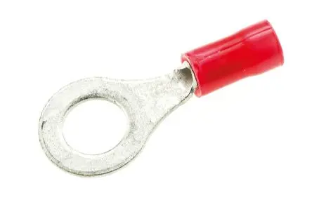 Produktfoto 1 von TE Connectivity PLASTI-GRIP Ringkabelschuhe, Isoliert 22 AWG, Polyvinylchlorid, Rot, 16 AWG max.AWG, aussen ø 11.91 mm,