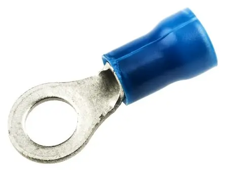 Produktfoto 1 von TE Connectivity PLASTI-GRIP Ringkabelschuhe, Isoliert 16 AWG, Vinyl, Blau, 14 AWG max.AWG, aussen ø 8.7 mm, innen ø 5
