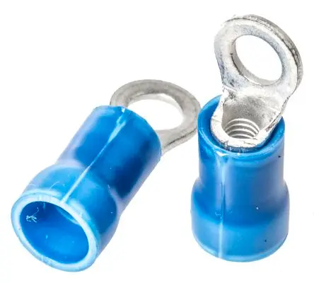 Produktfoto 1 von TE Connectivity PLASTI-GRIP Ringkabelschuhe, Isoliert 16 AWG, Vinyl, Blau, 14 AWG max.AWG, aussen ø 6.35 mm, innen ø