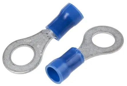 Produktfoto 1 von TE Connectivity PLASTI-GRIP Ringkabelschuhe, Isoliert 16 AWG, Vinyl, Blau, 14 AWG max.AWG, aussen ø 11.91 mm, innen ø