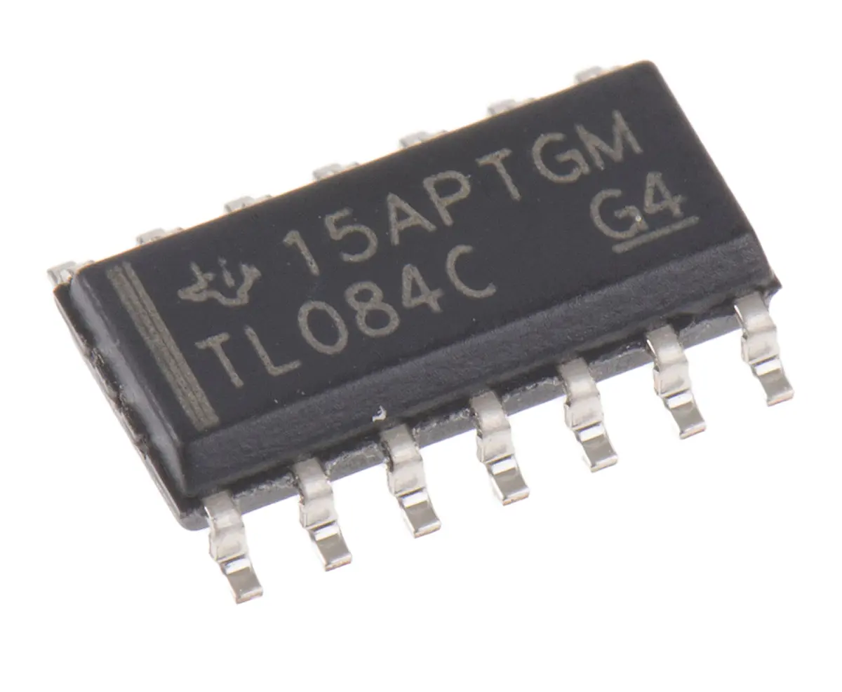 Produktfoto 1 von Texas Instruments Operationsverstärker Oberfläche 3 MHz SOIC, biplor typ. 15 V, biplor typ. 5 V, 14-Pin AEC-Q100