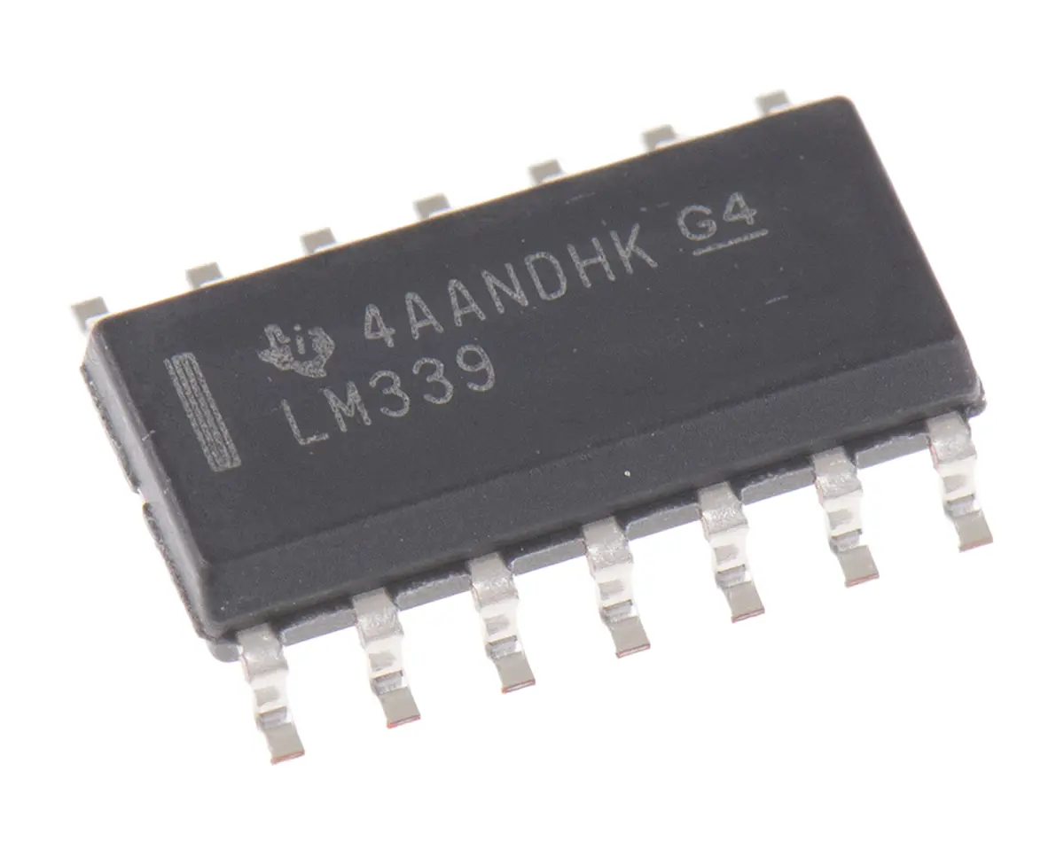 Produktfoto 1 von Texas Instruments Komparator Universal SOIC Open-Collector 1.3 μs 4-Kanal 14-Pin 36 V 3 V