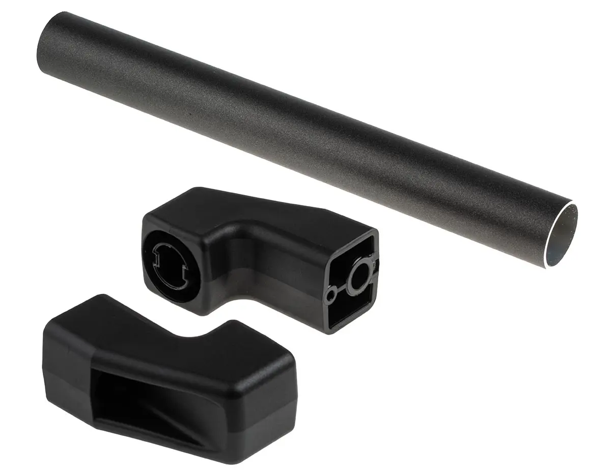 Produktfoto 1 von Elesa Matt Schwarz Aluminium Griff, L 324 mm H 78 mm B 38 mm, Lochabst. 300 mm