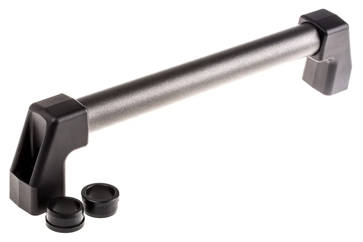 Produktfoto 1 von Elesa Matt Schwarz Aluminium Griff, L 374 mm H 78 mm B 38 mm, Lochabst. 350 mm