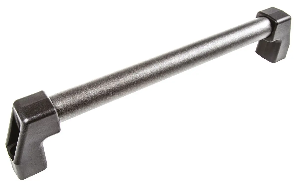 Produktfoto 1 von Elesa Matt Schwarz Aluminium Griff, L 424 mm H 78 mm B 38 mm, Lochabst. 400 mm