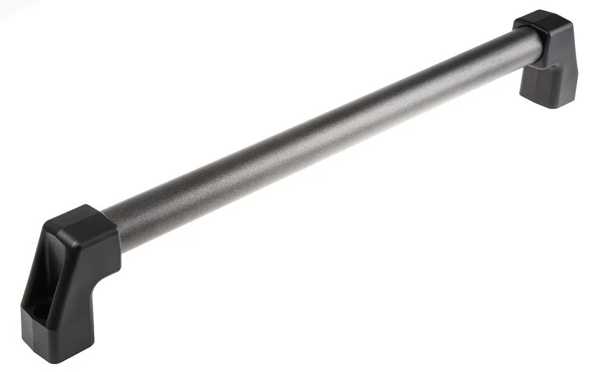 Produktfoto 1 von Elesa Matt Schwarz Aluminium Griff, L 524 mm H 78 mm B 38 mm, Lochabst. 500 mm