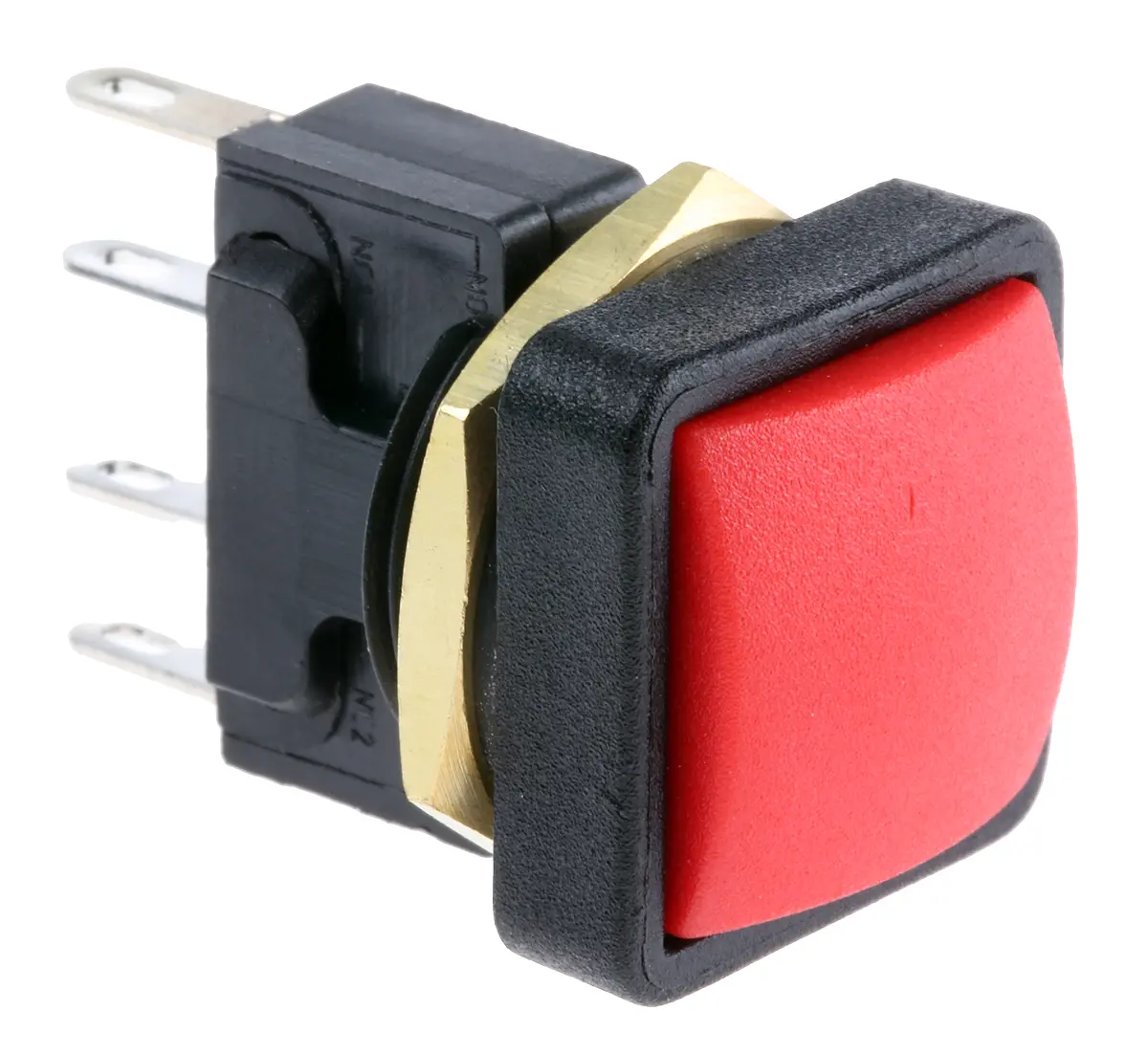 Produktfoto 1 von ITW 49-59 Druckschalter Rot, Grün Tastend Panel Ø 16 mm, 1-poliger Umschalter / 10A 50 V dc 250 V ac, IP67