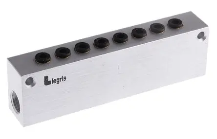 Produktfoto 1 von Legris Serie 3310 Aluminium Verteiler 8-Stationen Anschluss G