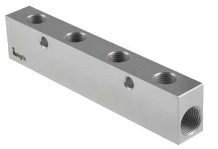 Legris Verteiler 3311, 1 x, 4 x, Aluminiumeloxal, No
