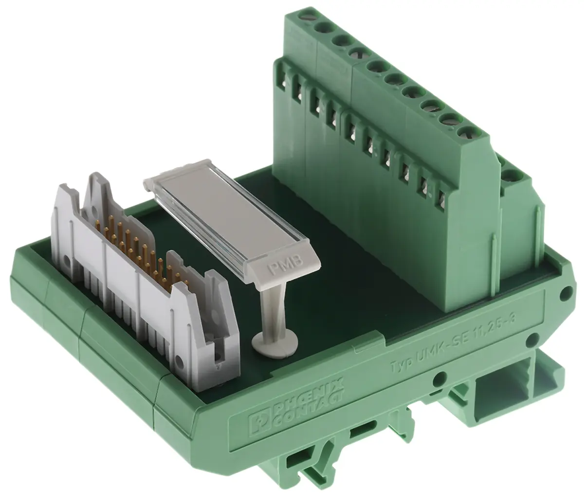 Produktfoto 1 von Phoenix Contact Schnittstellenmodul Flachbandkabel, Stecker, 20-polig, 60 V dc, 50 V ac, DIN-Hutschiene 1A