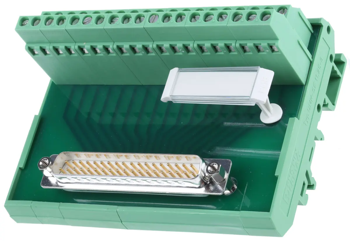 Produktfoto 1 von Phoenix Contact FLKM-D37 SUB/S Schnittstellenmodul D-SUB, Stecker, 37-polig, 25 V ac, 60 V dc, DIN-Hutschiene 2.5A