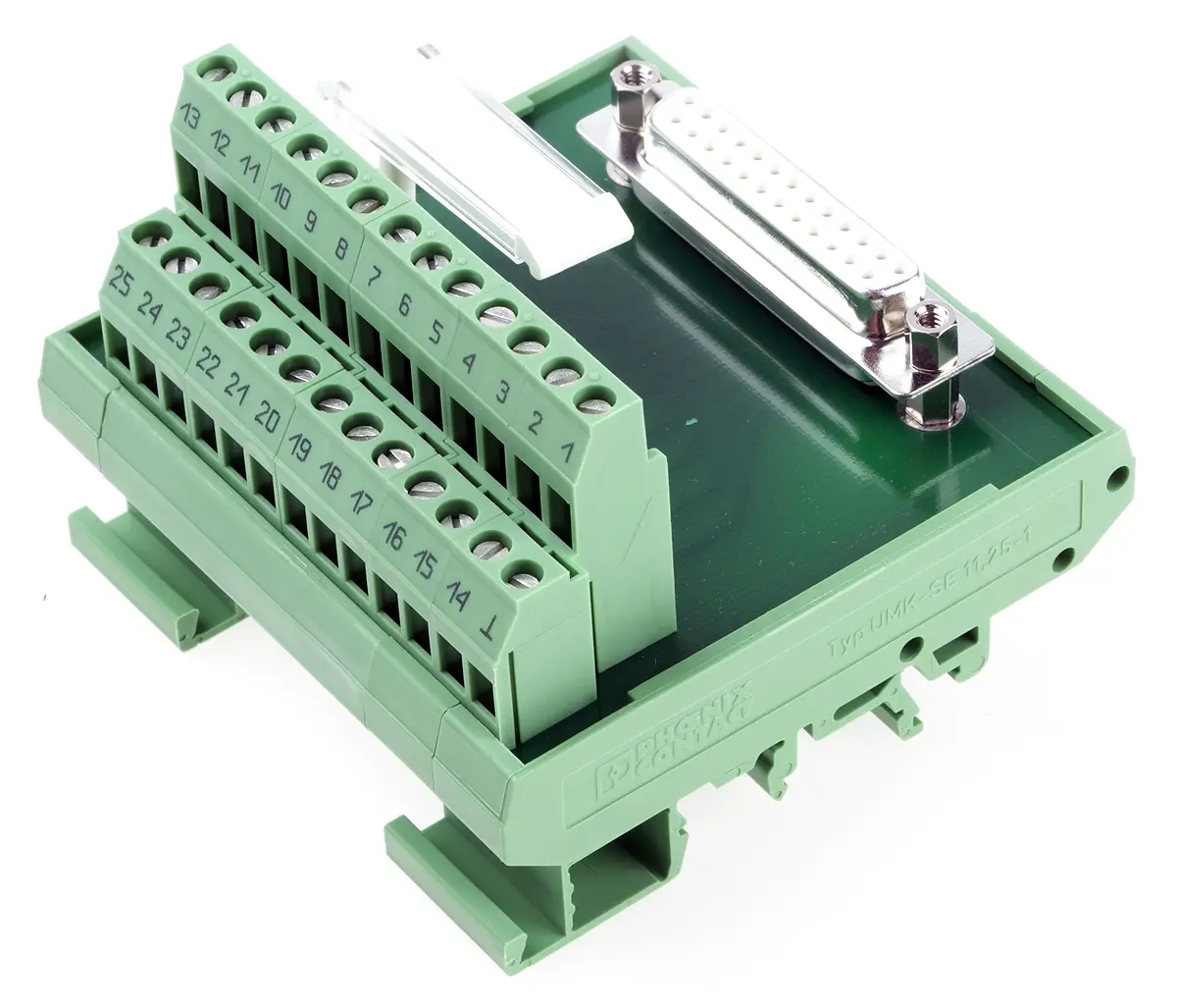Produktfoto 1 von Phoenix Contact FLKM-D25 SUB/B Schnittstellenmodul D-SUB, Buchse, 25-polig, 60 V dc, 25 V ac, DIN-Hutschiene 2.5A