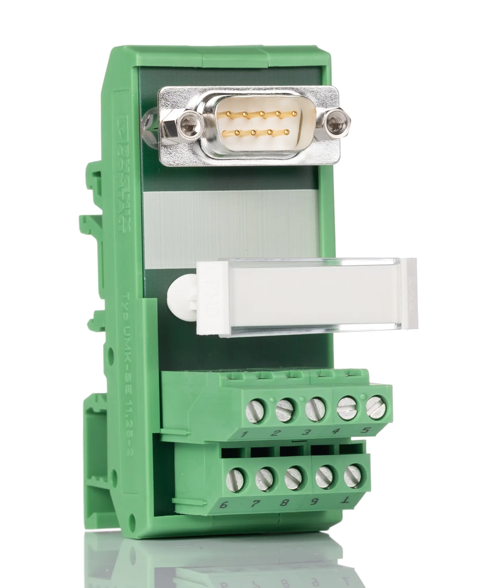 Produktfoto 1 von Phoenix Contact FLKM-D9 SUB/S Schnittstellenmodul D-SUB, Stecker, 9-polig, 25 V ac, 60 V dc, DIN-Hutschiene 2.5A