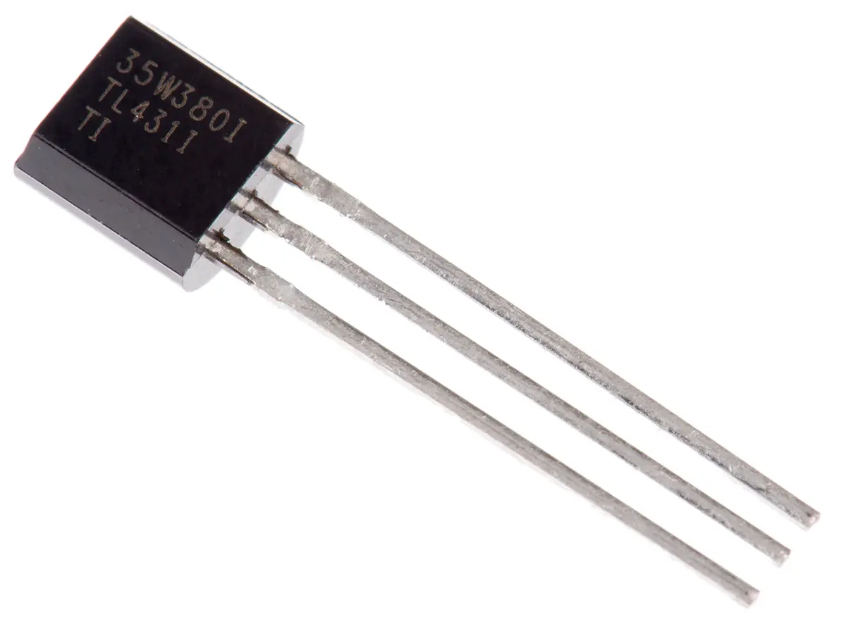Produktfoto 1 von Texas Instruments Referenzspannung TO-92, 37V max., Einstellbar, 3-Pin, ±2 %, Nebenwiderstand