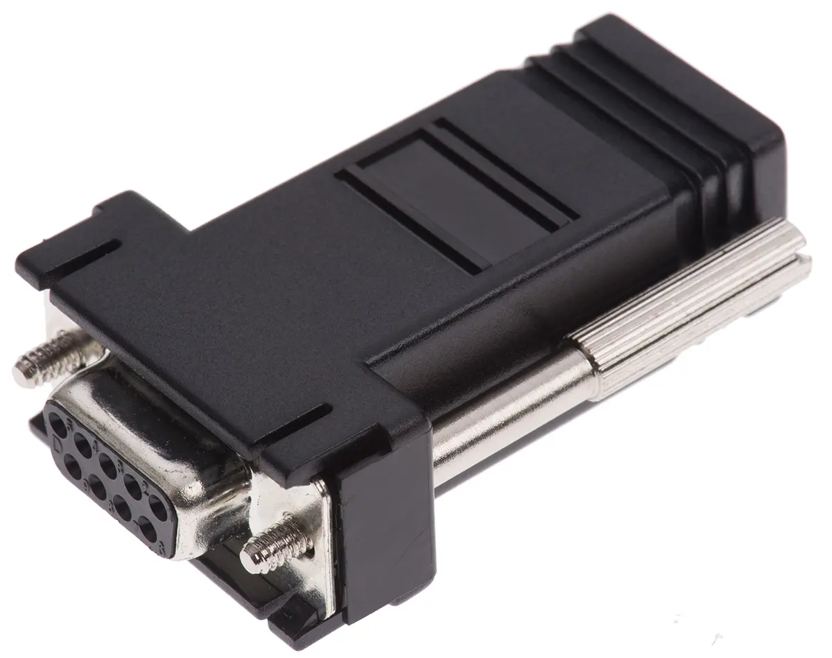 Produktfoto 1 von RS PRO Sub-D Adapter 9-Wege D-Sub Buchse Buchse RJ11 Buchse Buchse