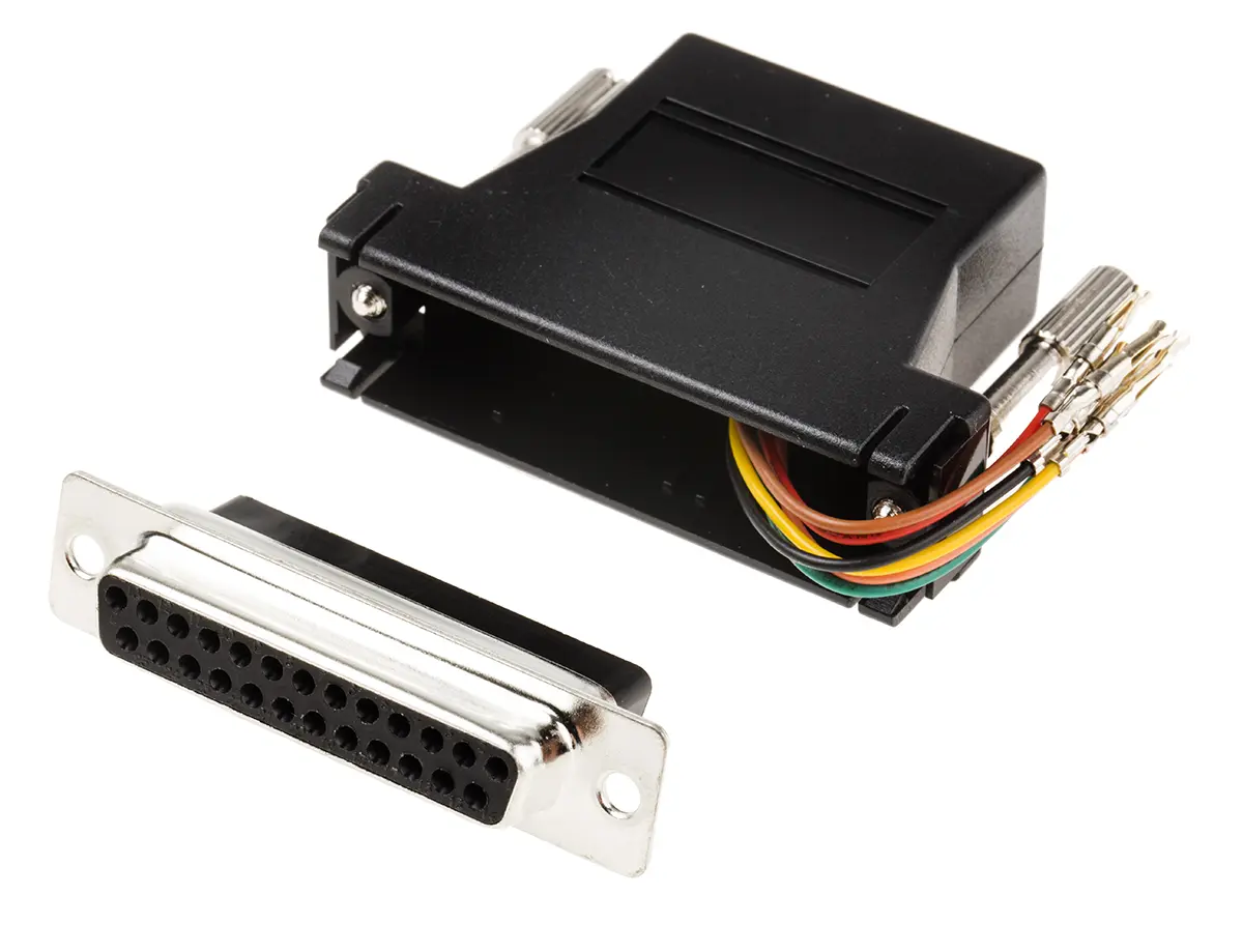 Produktfoto 1 von RS PRO Sub-D Adapter 25-Wege D-Sub Buchse Buchse RJ11 Buchse Buchse