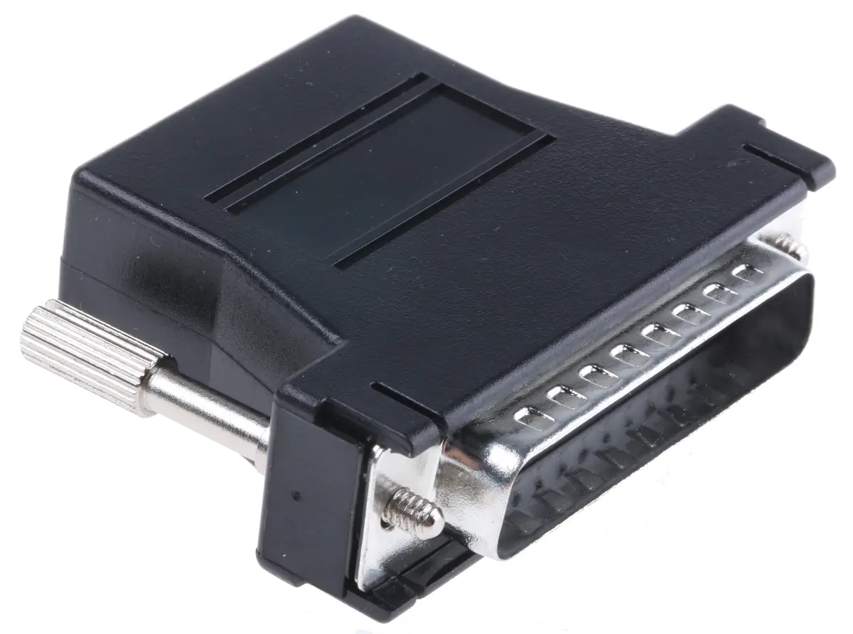 Produktfoto 1 von RS PRO Sub-D Adapter 25-Wege D-Sub Stecker Stecker RJ45 Buchse Buchse