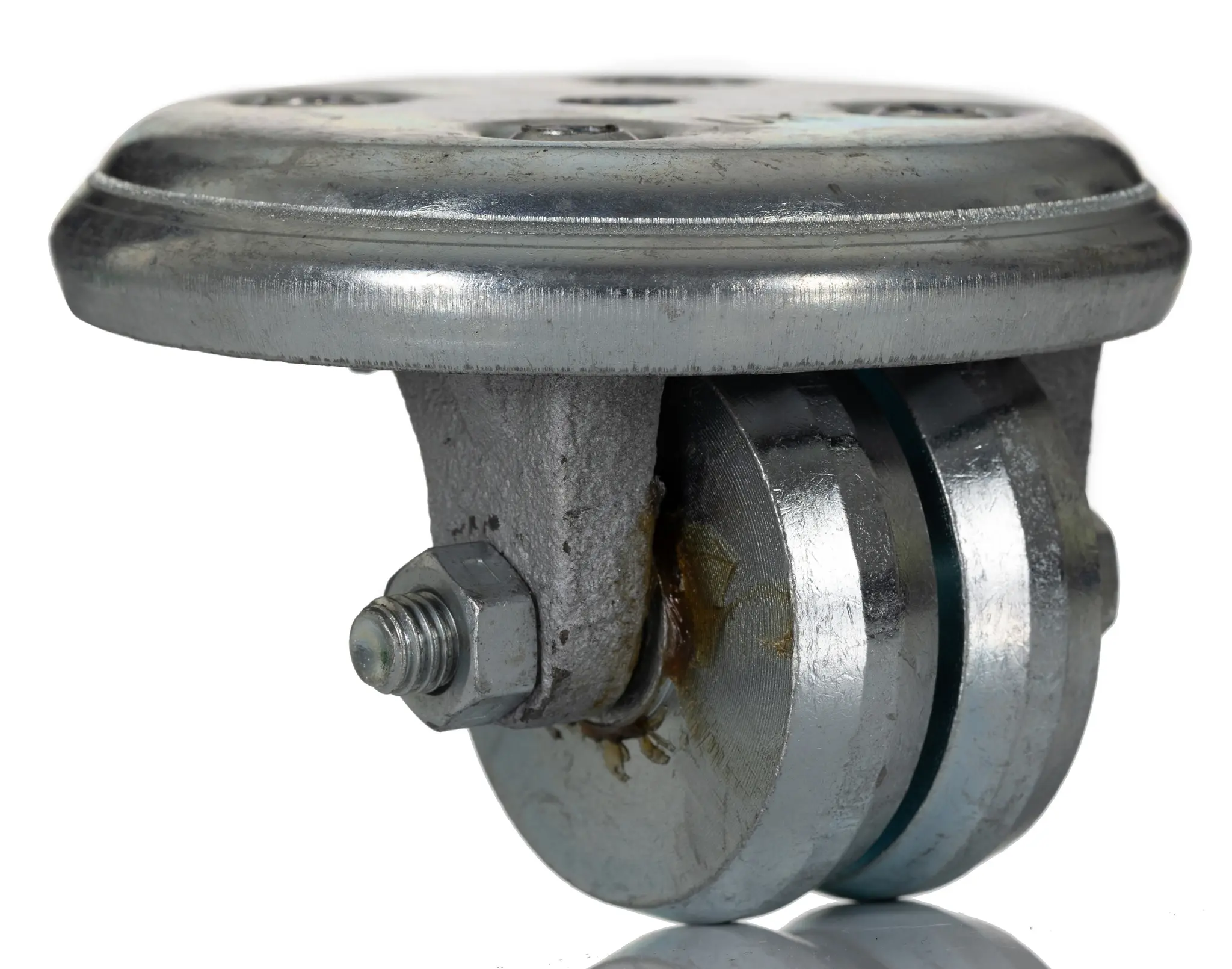 Produktfoto 1 von Revvo Drehlager Lenkrolle, Rad ø 50mm, 270kg, Ges H. 64mm, Rad B. 14mm, Platte, Stahl-Material